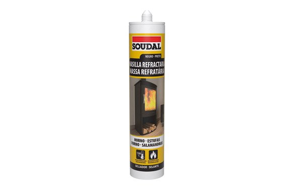 MASILLA REFRACTARIA ALTA TEMPERATURA 290 ML NEGRO